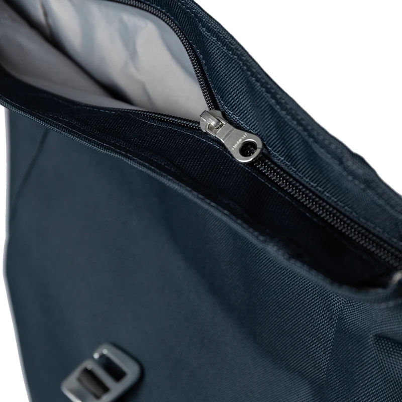 Sandqvist Icon Rolltop - Rucksack M 14" 60 cm (navy with black leather)
