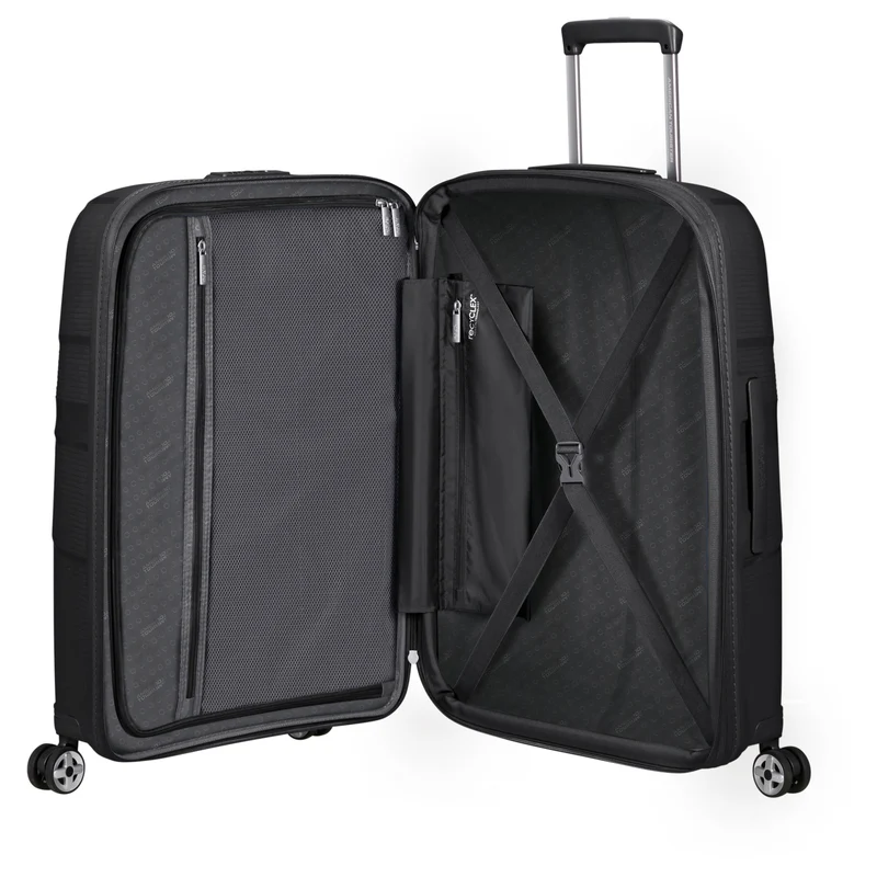 American Tourister Starvibe - 4-Rollen-Trolley 67 cm erw. (schwarz)