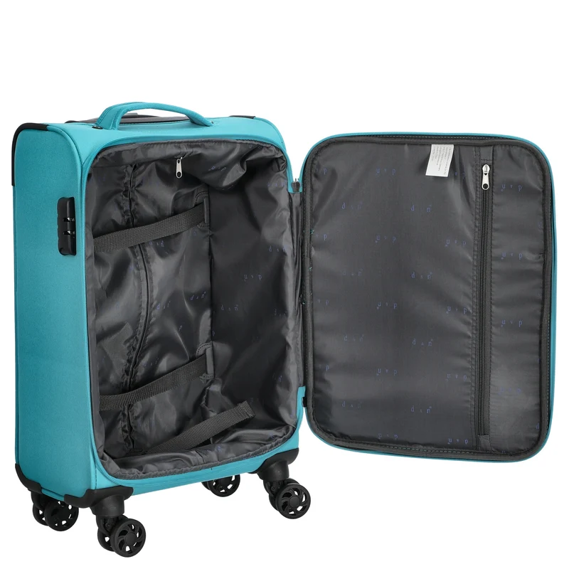 D&N Travel Line 6804 - 4-Rollen-Kabinentrolley S 55 cm (türkis)