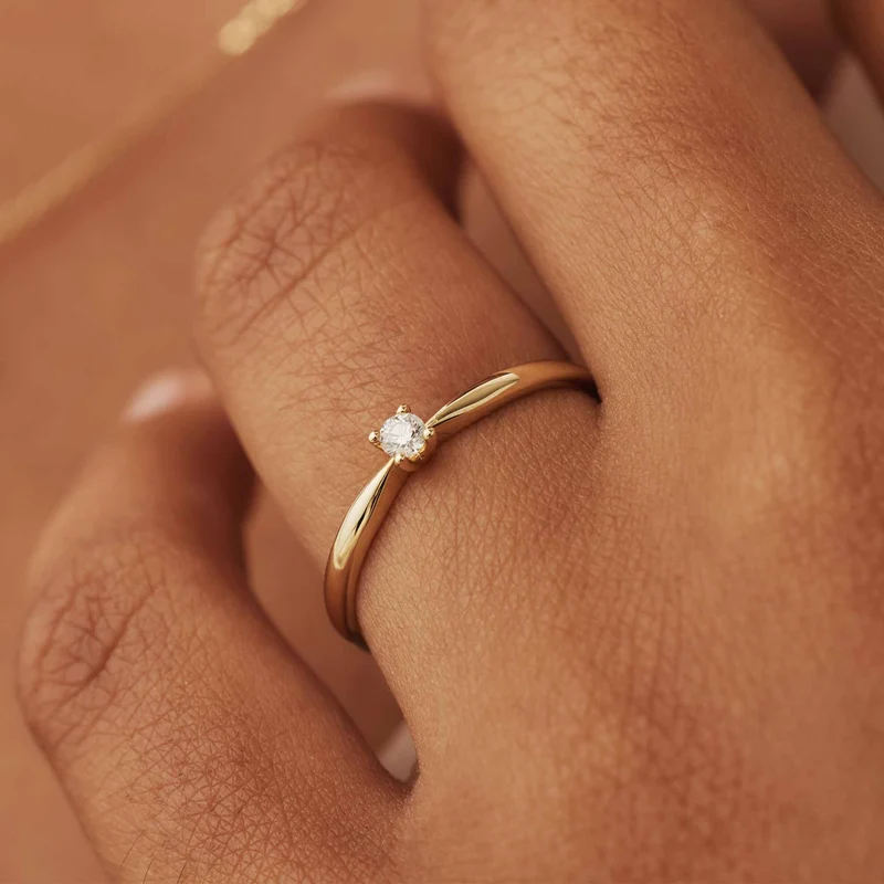 Isabel Bernard De la Paix Céline 14 Karat | Gold Ring | Diamant 0.05 Karat | IBD330001-48