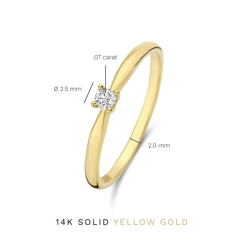 Isabel Bernard De la Paix Celesse 14 Karat | Gold Ring | Diamant 0.07 Karat | IBD330002-54