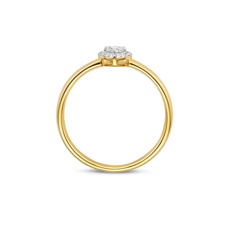Isabel Bernard De la Paix Amore 14 karat gold ring with diamond 0.14 carat IBD330047-48