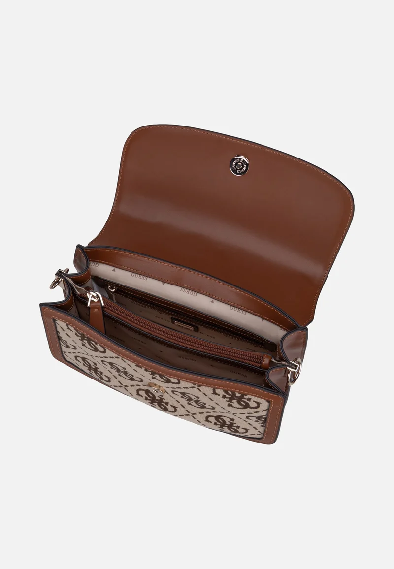 Audrey Logo Convertible Flap 55210 Latte Logo - Henkeltasche