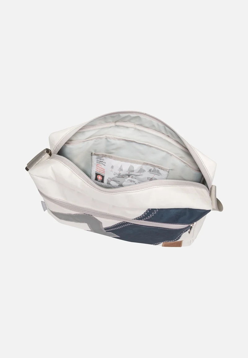 Fender L Weiß/Streifen Blau/Zahl Grau - Crossbody Bag