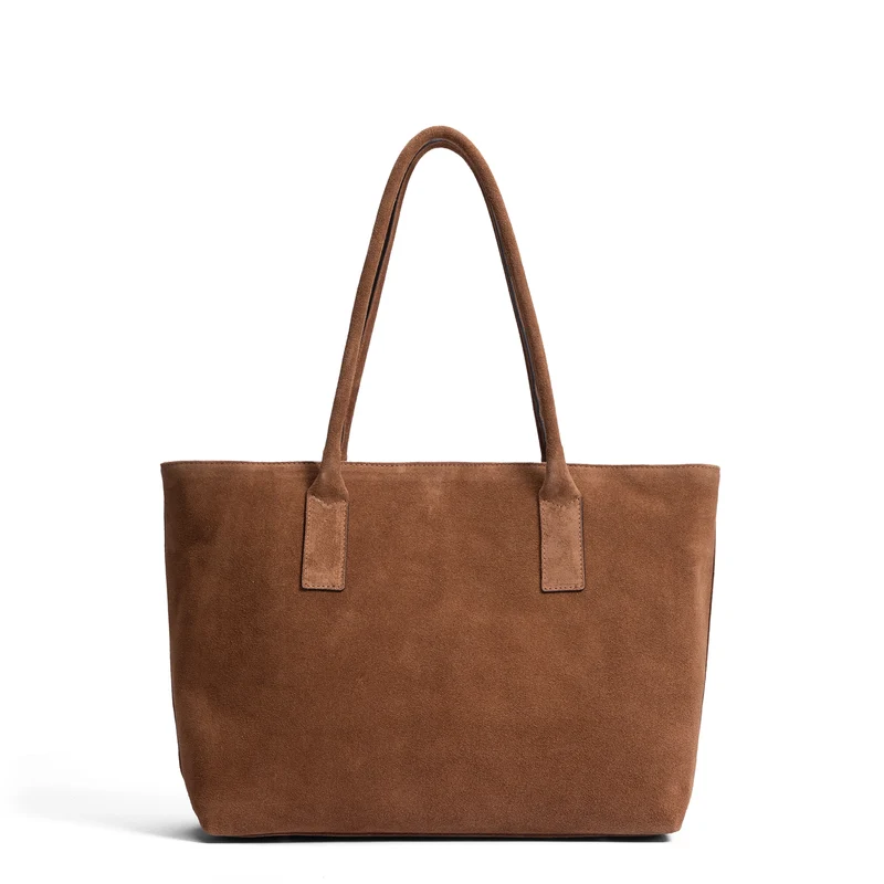 Isabel Bernard Honoré Elin Braune Wildleder Schultertasche IB25111-130