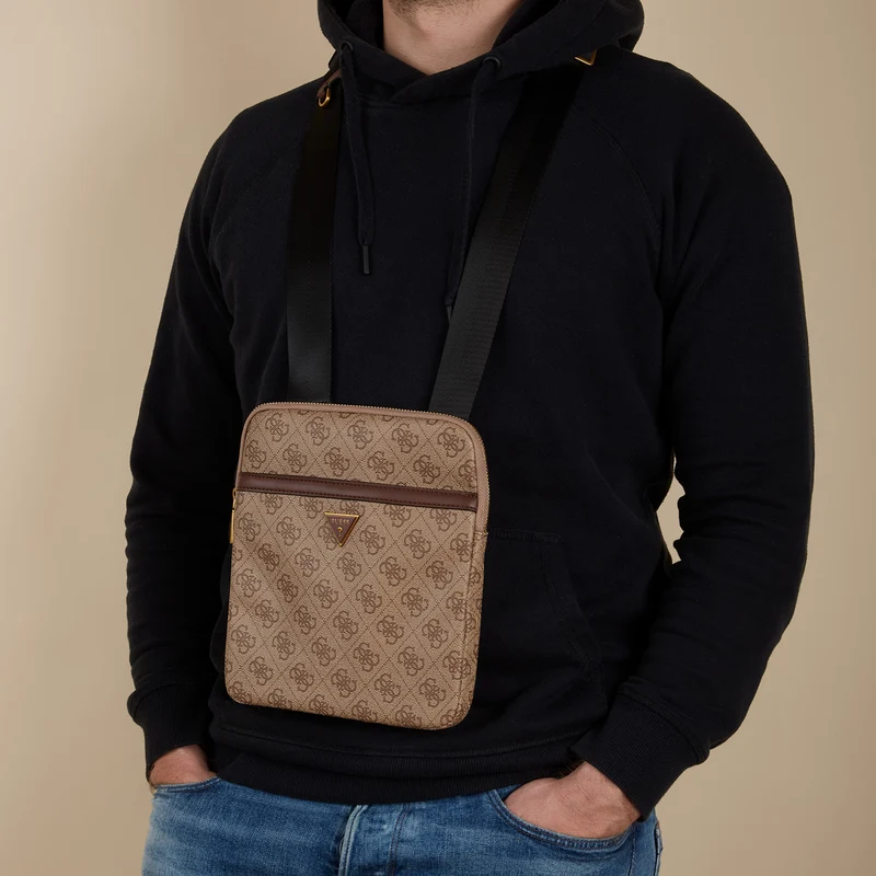 GUESS Vezzola herren Umhängetasche Beige HMEVZL-P2223-BBO