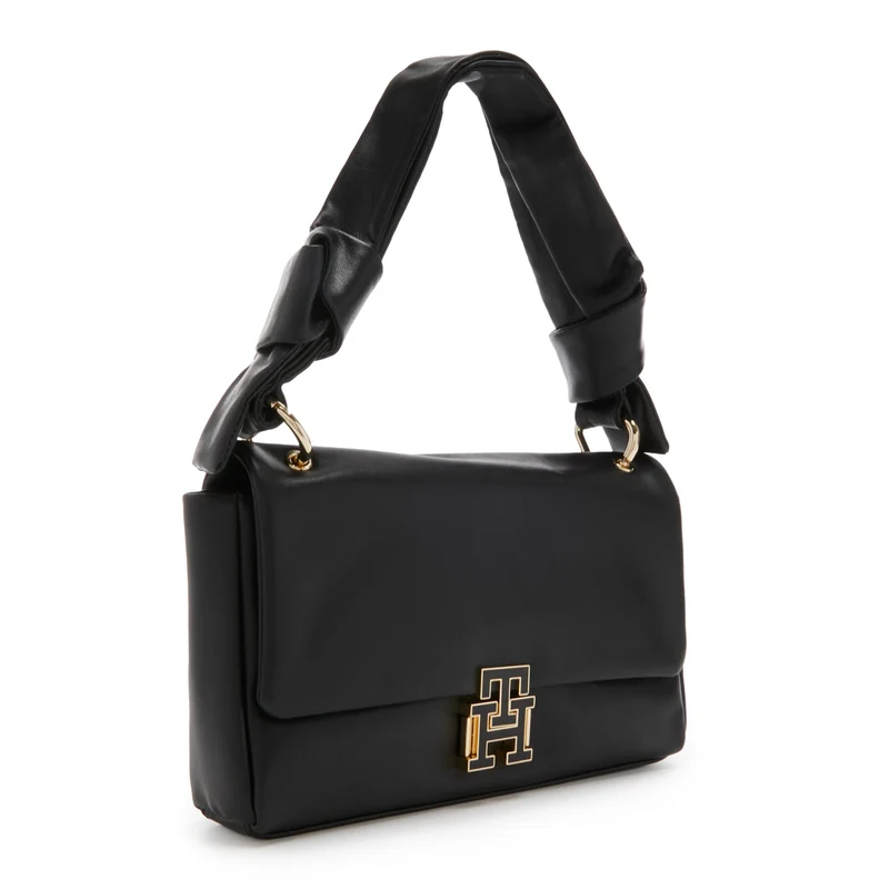 Tommy Hilfiger Pushlock damen Schultertasche Schwarz AW0AW15685BDS