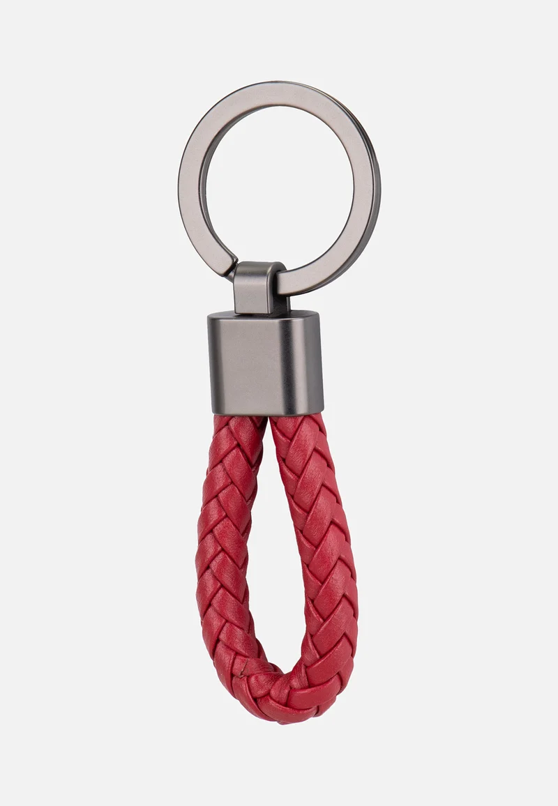 Keyring Leather Cord 28807 Carmine Red - Schlüsselanhänger
