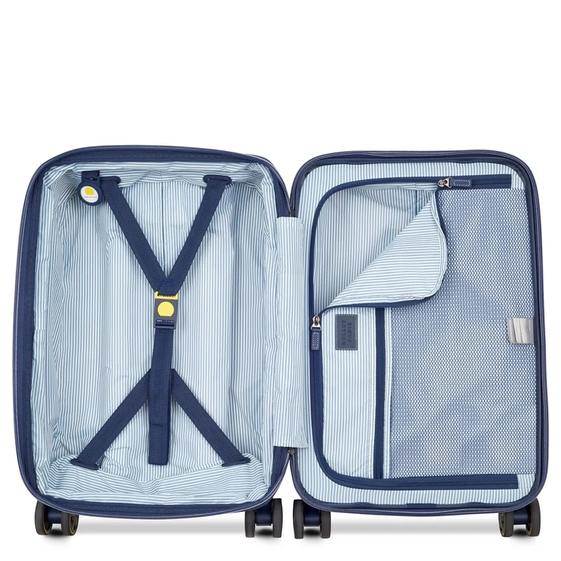 Delsey Paris Cadence - 4-Rollen-Kabinentrolley 55 cm erw. (elfenbein/blau)