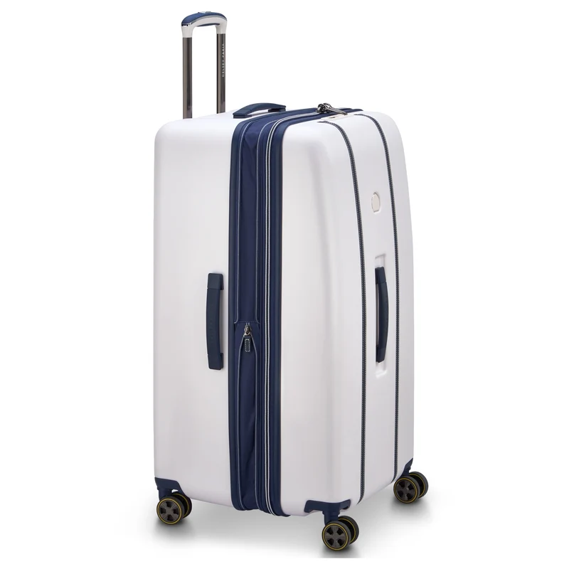 Delsey Paris Cadence Trunk - 4-Rollen-Trolley 80 cm erw. (elfenbein/blau)