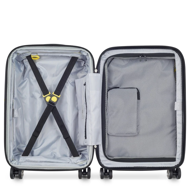 Delsey Paris Shadow 5.0 - 4-Rollen-Kabinentrolley mit Vortasche S 55 cm erw. USB (elfenbein)