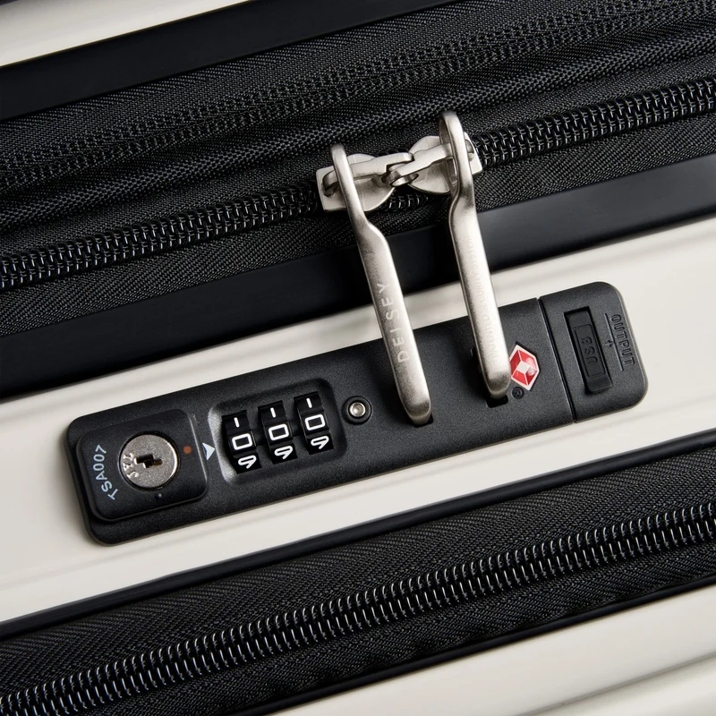 Delsey Paris Shadow 5.0 - 4-Rollen-Kabinentrolley mit Vortasche S 55 cm erw. USB (elfenbein)