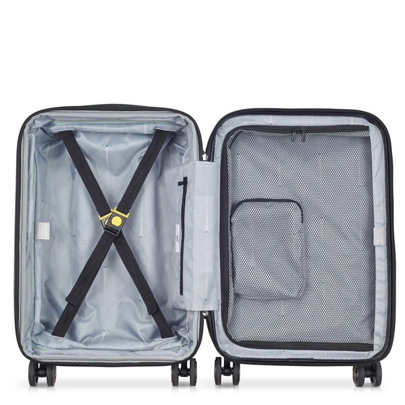 Delsey Paris Shadow 5.0 - 4-Rollen-Kabinentrolley mit Vortasche S 55 cm erw. USB (gruen)