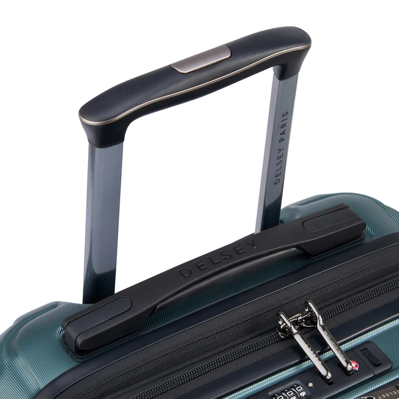 Delsey Paris Shadow 5.0 - 4-Rollen-Kabinentrolley mit Vortasche S 55 cm erw. USB (gruen)