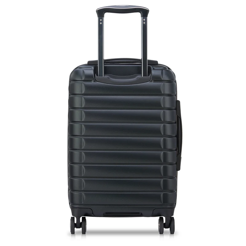 Delsey Paris Shadow 5.0 - 4-Rollen-Kabinentrolley mit Vortasche S 55 cm erw. USB (schwarz)
