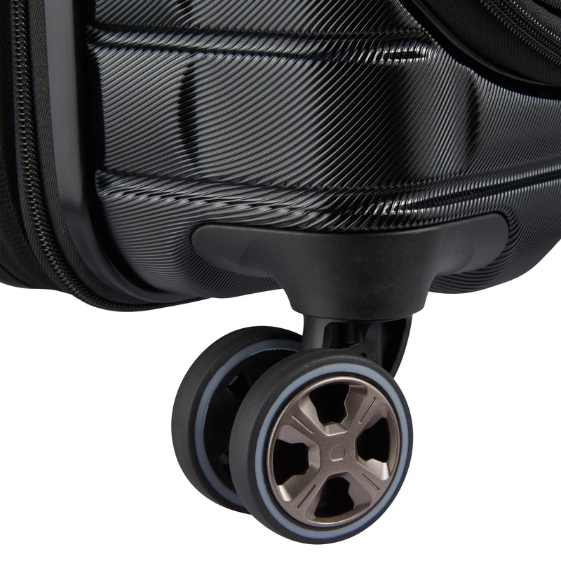 Delsey Paris Shadow 5.0 - 4-Rollen-Kabinentrolley mit Vortasche S 55 cm erw. USB (schwarz)
