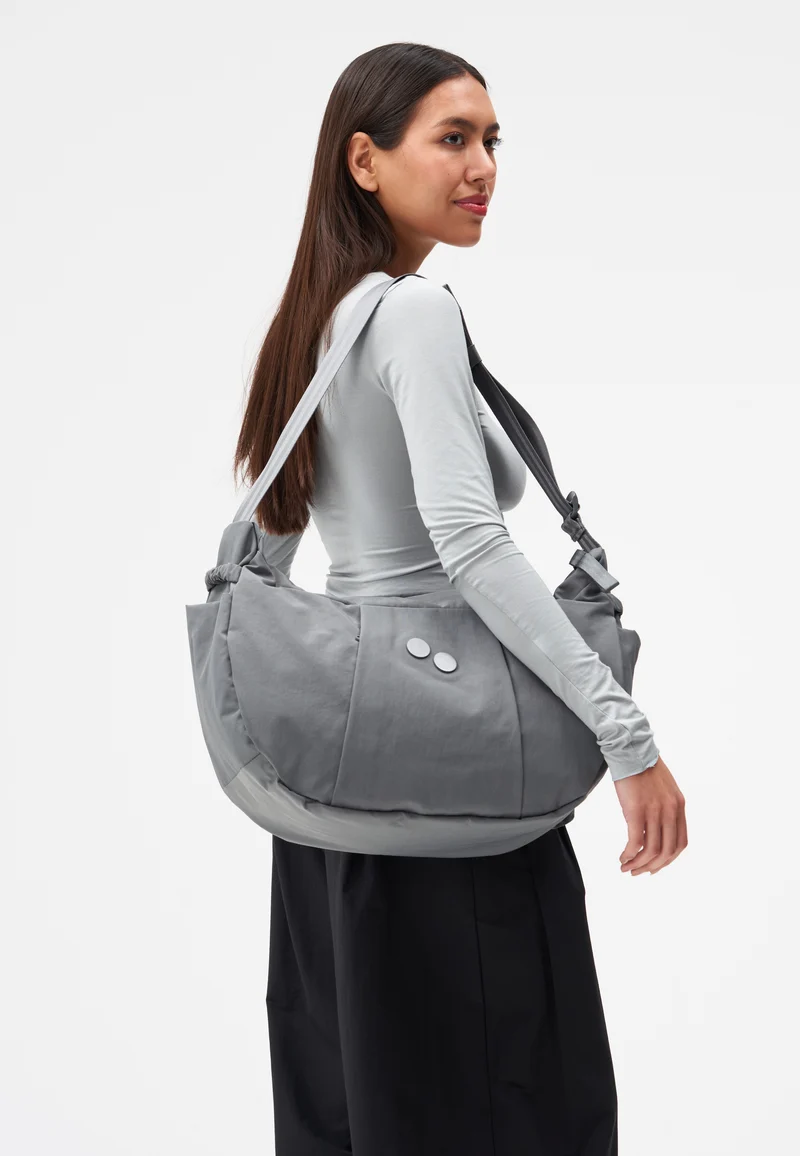 Krumm Large Crinkle Grey - Hobo Bag
