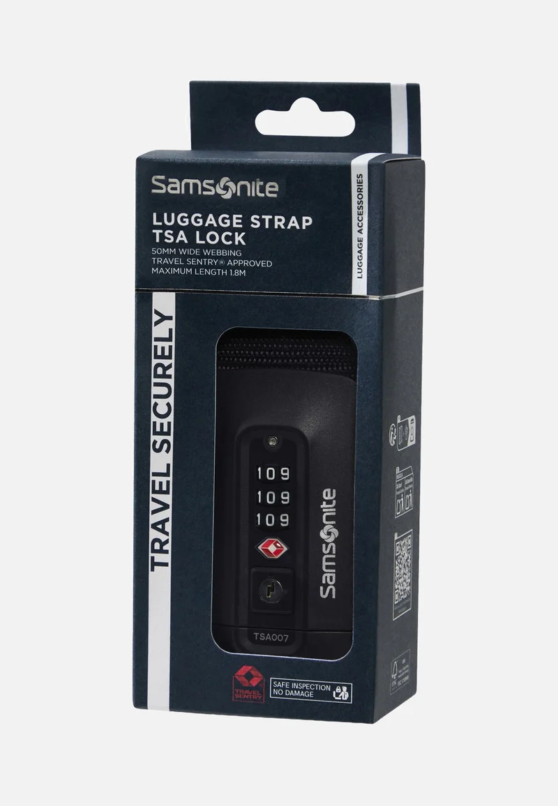 Luggage Strap TSA Lock Black - Taschengurt