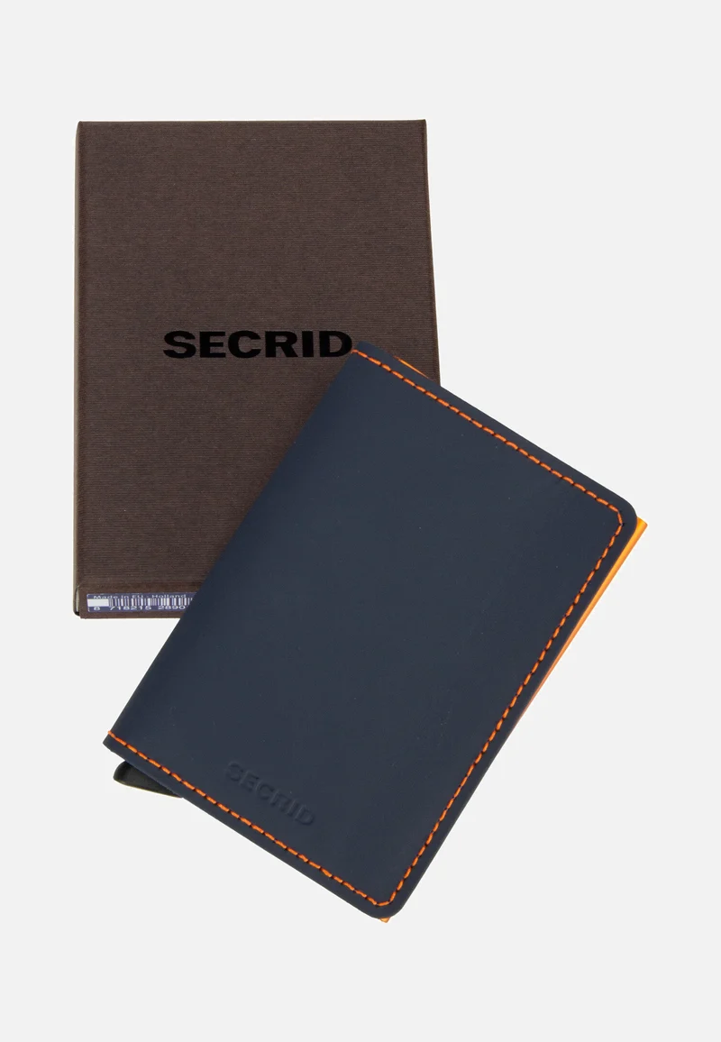 Slimwallet Matte Night Blue-Orange - Portemonnaie
