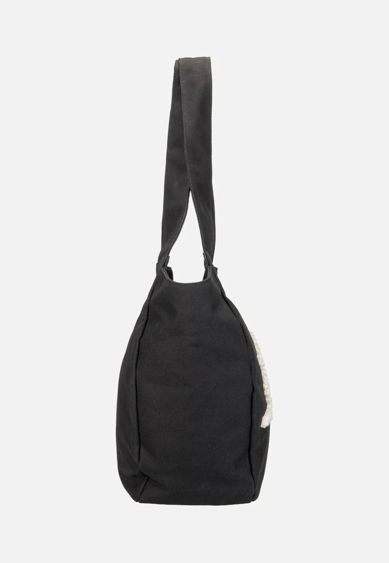 K/Signature Ruffled Logo Shopper Black - Shopper