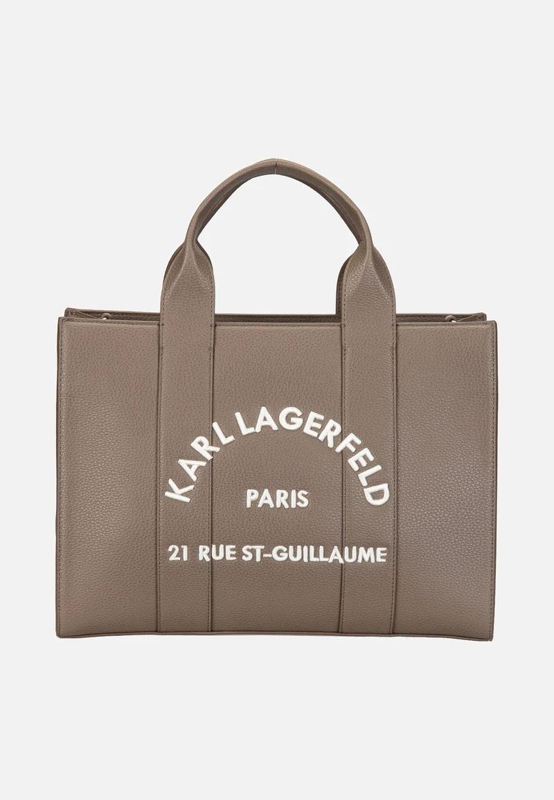 K/RSG MD Square Tote Pebbled Emb Dark Taupe - Tote Bag