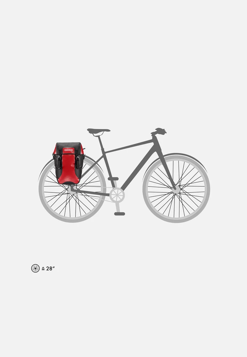 Bike-Packer Rot Schwarz - Fahrradtasche
