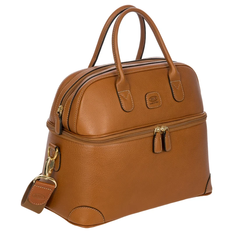 Brics Life Pelle - Beautycase 35 cm (tan leather)