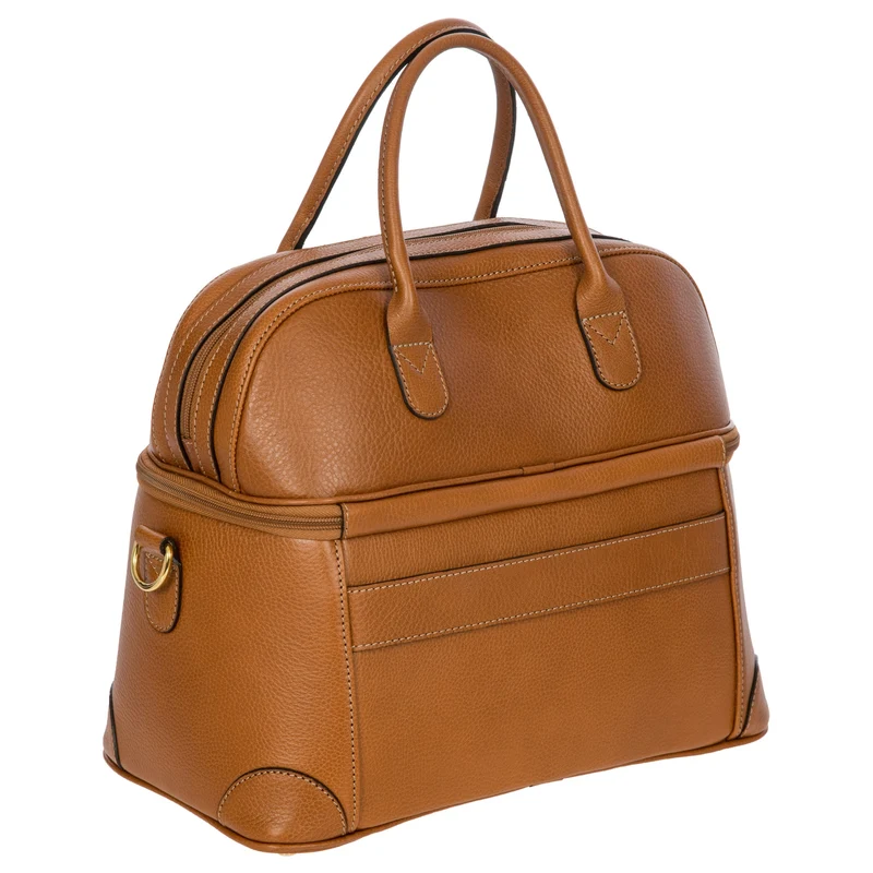 Brics Life Pelle - Beautycase 35 cm (tan leather)