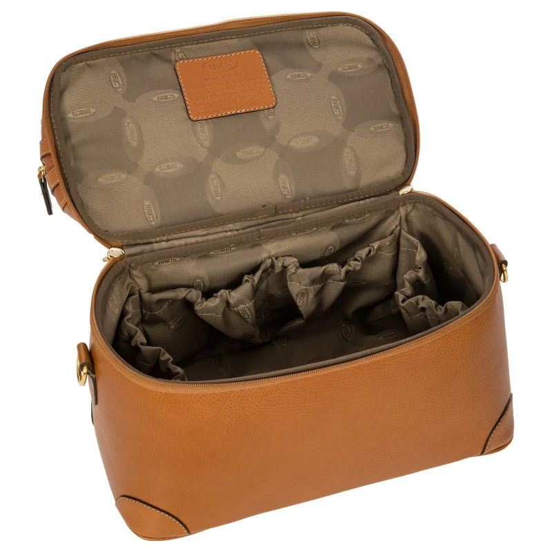 Brics Life Pelle - Beautycase 35 cm (tan leather)