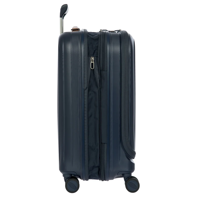 Brics Taormina - 4-Rollen-Kabinentrolley mit Vortasche 55 cm erw. USB (blau)