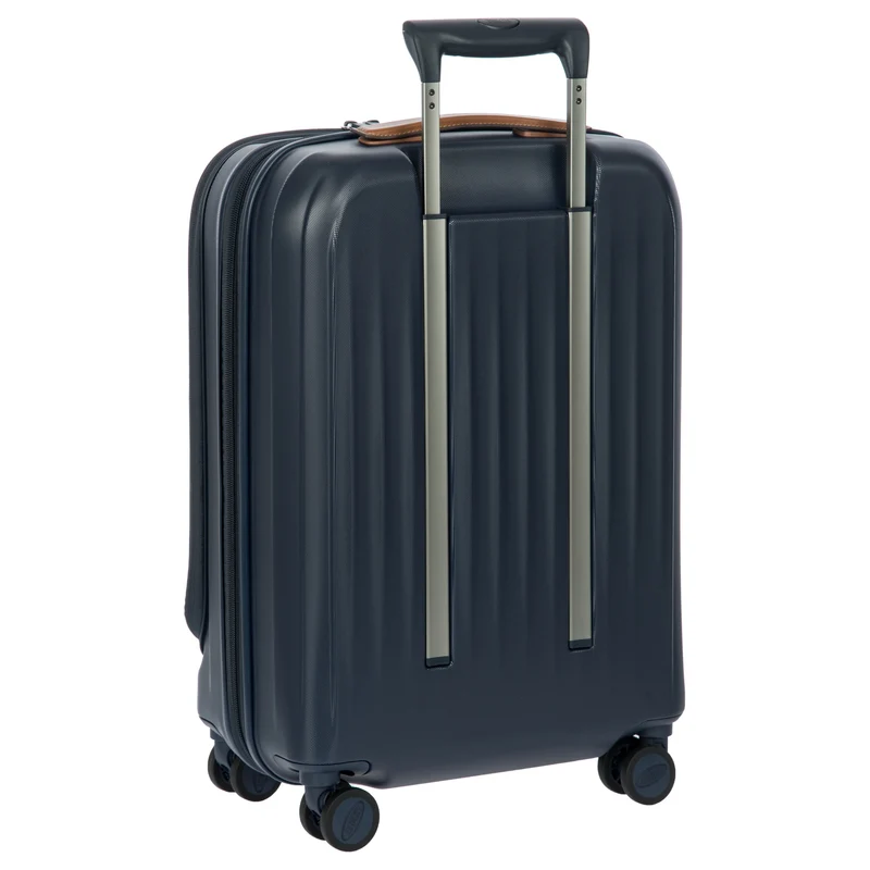 Brics Taormina - 4-Rollen-Kabinentrolley mit Vortasche 55 cm erw. USB (blau)