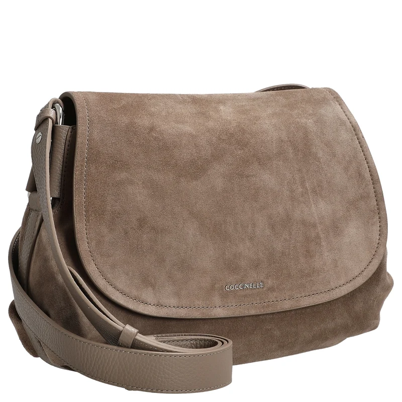 Coccinelle Rebekka Suede - Umhängetasche 30 cm (warm taupe)