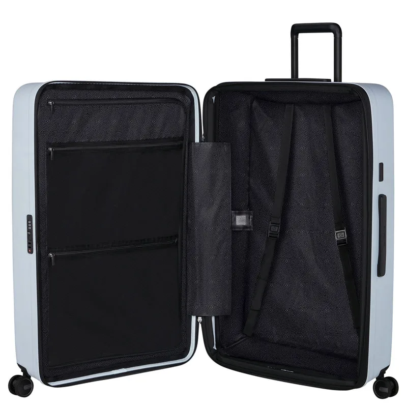 Samsonite Selection Restackd - 4-Rollen-Trolley 81 cm XL erw. mit 3tlg. Packsack-Set (glacier)