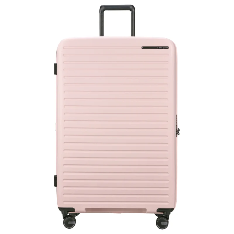 Samsonite Selection Restackd - 4-Rollen-Trolley 81 cm XL erw. mit 3tlg. Packsack-Set (rose)