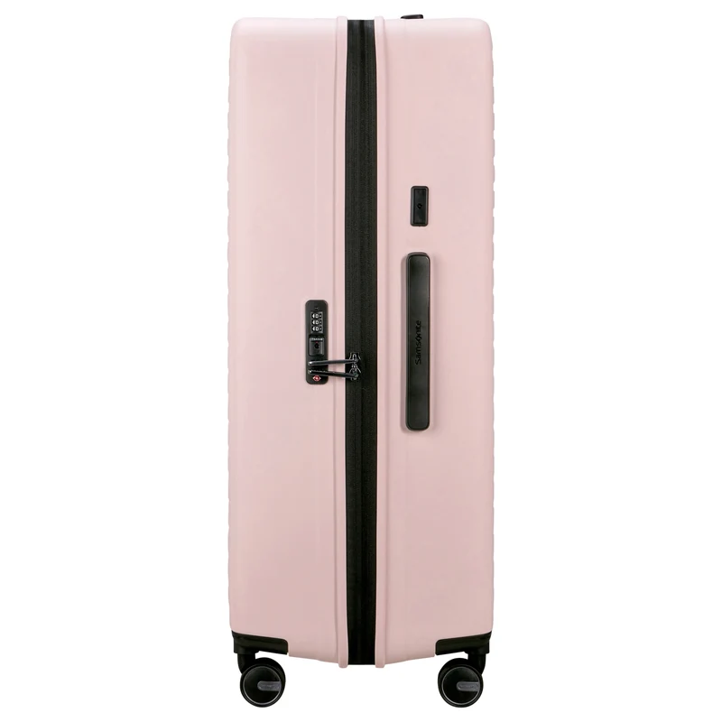 Samsonite Selection Restackd - 4-Rollen-Trolley 81 cm XL erw. mit 3tlg. Packsack-Set (rose)