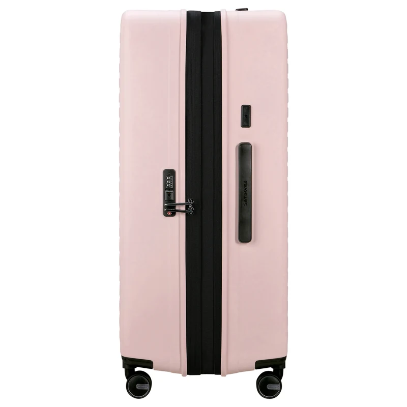 Samsonite Selection Restackd - 4-Rollen-Trolley 81 cm XL erw. mit 3tlg. Packsack-Set (rose)