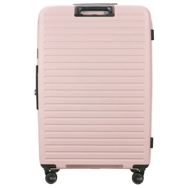 Samsonite Selection Restackd - 4-Rollen-Trolley 81 cm XL erw. mit 3tlg. Packsack-Set (rose)