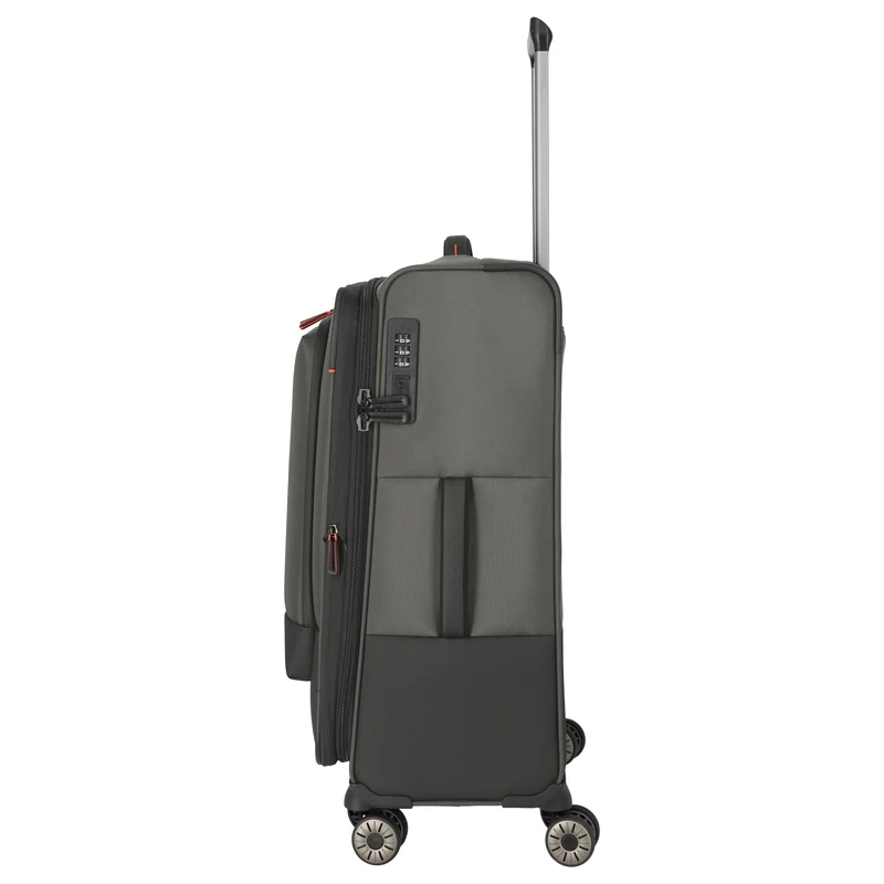Travelite Crosslite - 4-Rollen-Trolley M 66 cm erw. (oliv)