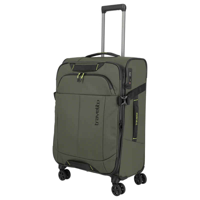 Travelite Briize - 4-Rollen-Trolley M 67 cm erw. (khaki)