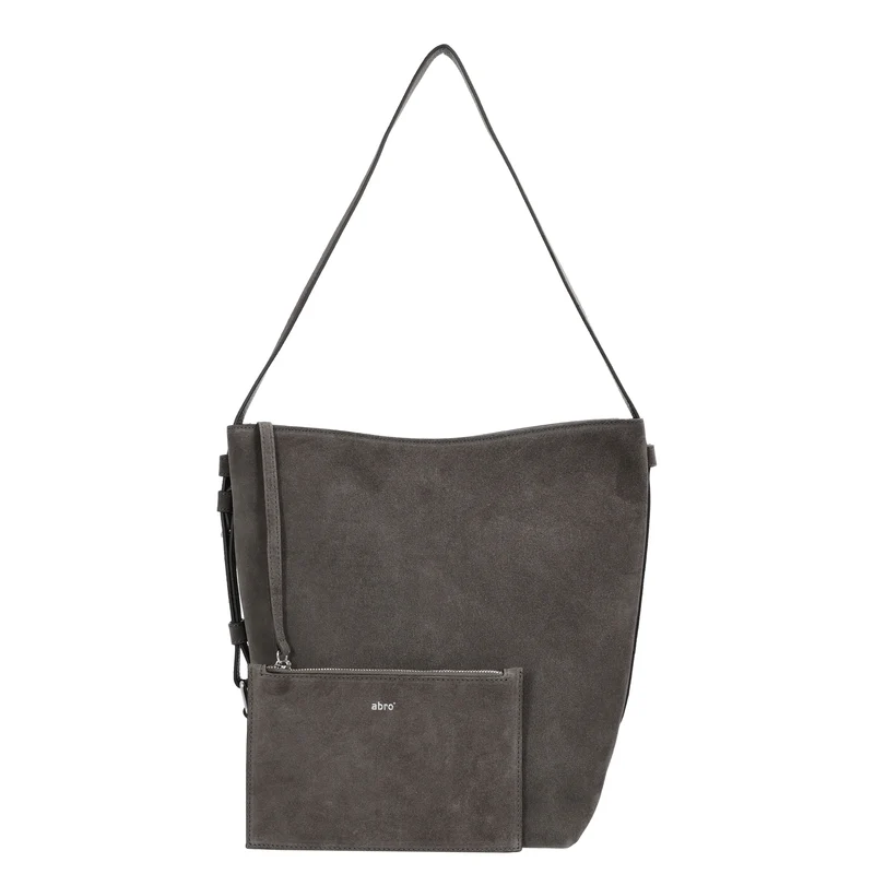 abro Cosmo Suede - Beuteltasche 39 cm (grey)