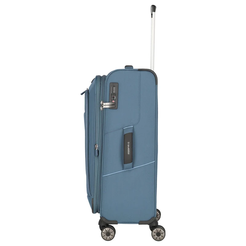 Travelite Skaii - 4-Rollen-Trolley M 67 cm erw. (panoramablau)