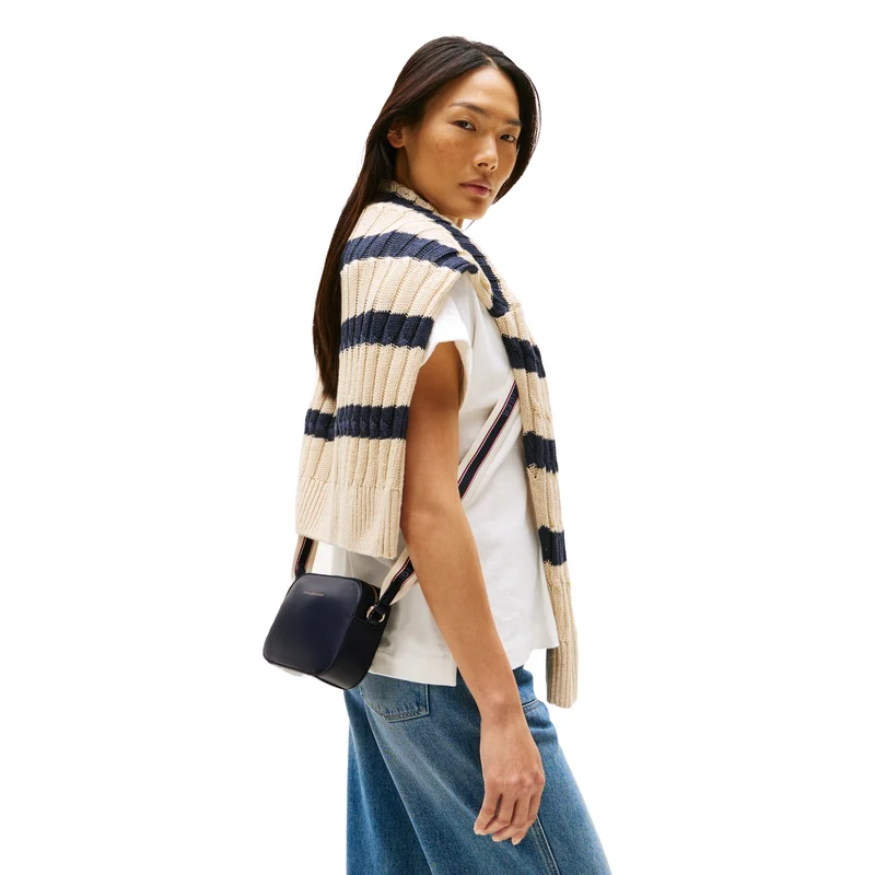 Tommy Hilfiger Logo Tape Camera - Umhängetasche 19.5 cm (space blue corp)