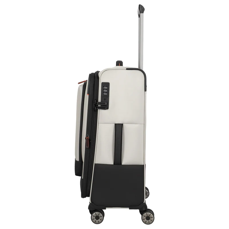 Travelite Crosslite - 4-Rollen-Trolley M 66 cm erw. (natur)