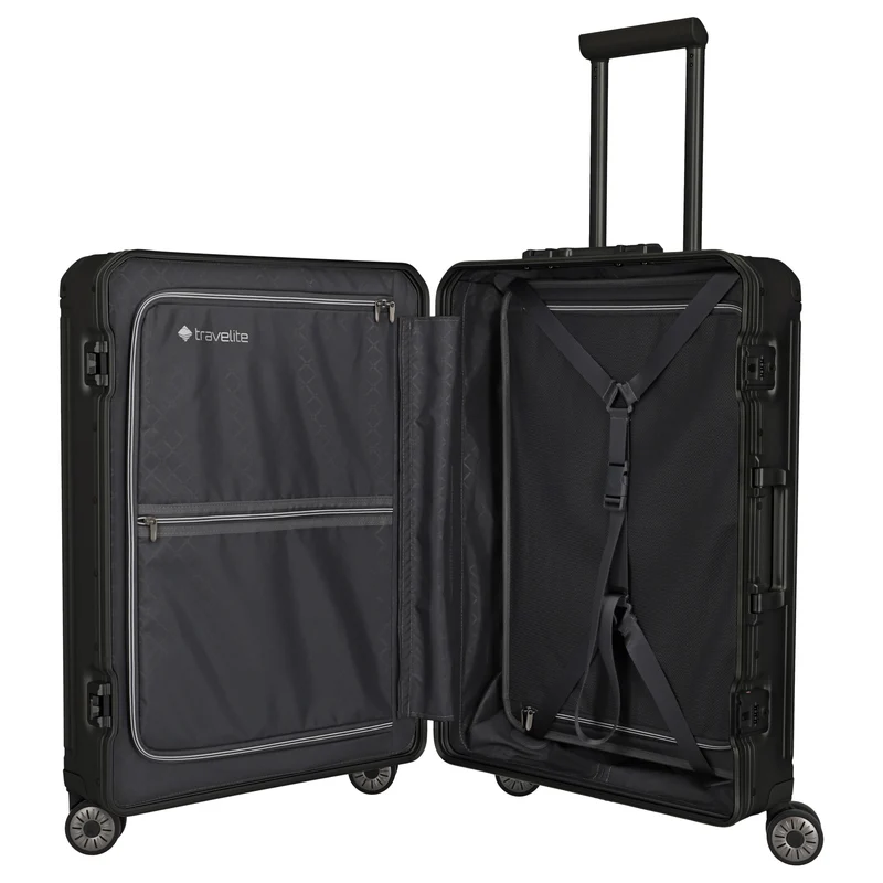 Travelite Next - 4-Rollen-Trolley M 67 cm (black)