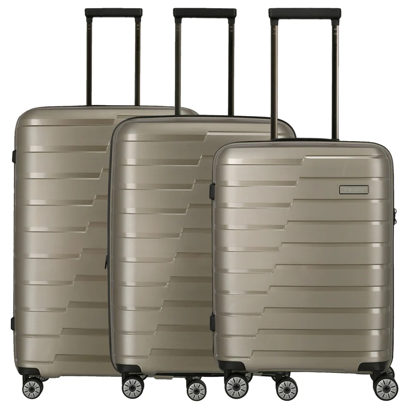 Travelite Air Base - 4-Rollen-Trolley Set 3tlg. erw. (champagner)