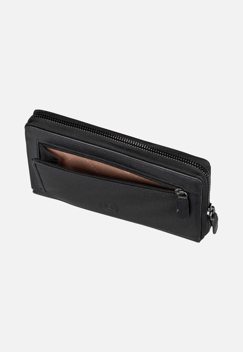 Mira Long Zip 1012 Schwarz - Portemonnaie