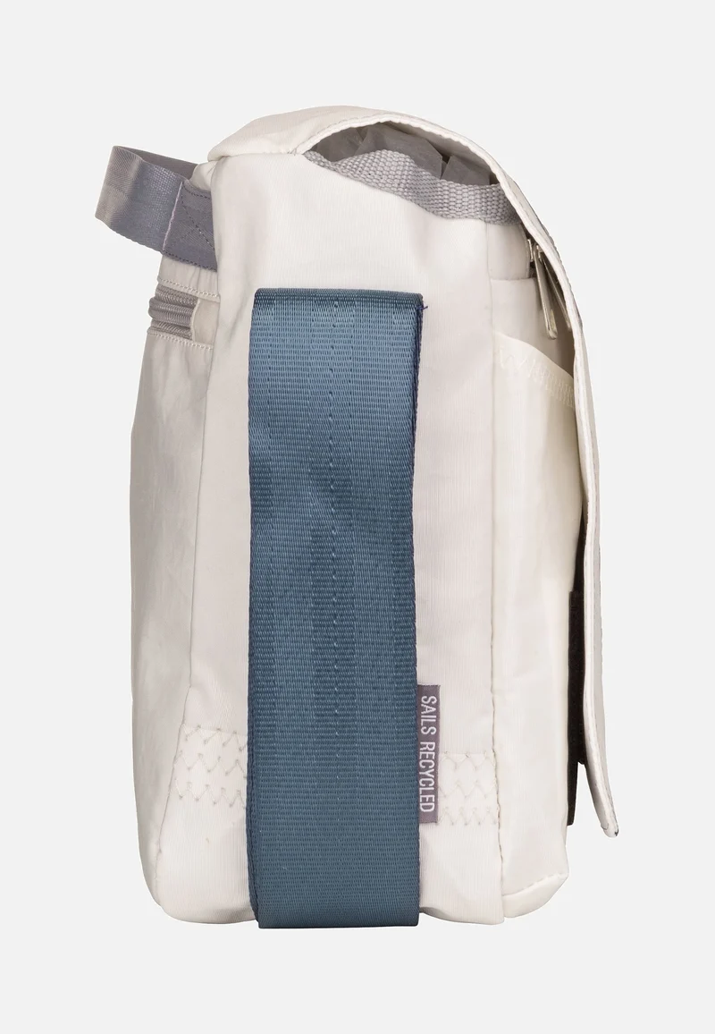 Barkasse Mini Weiß/Streifen Blau/Zahl Grau - Messenger Bag