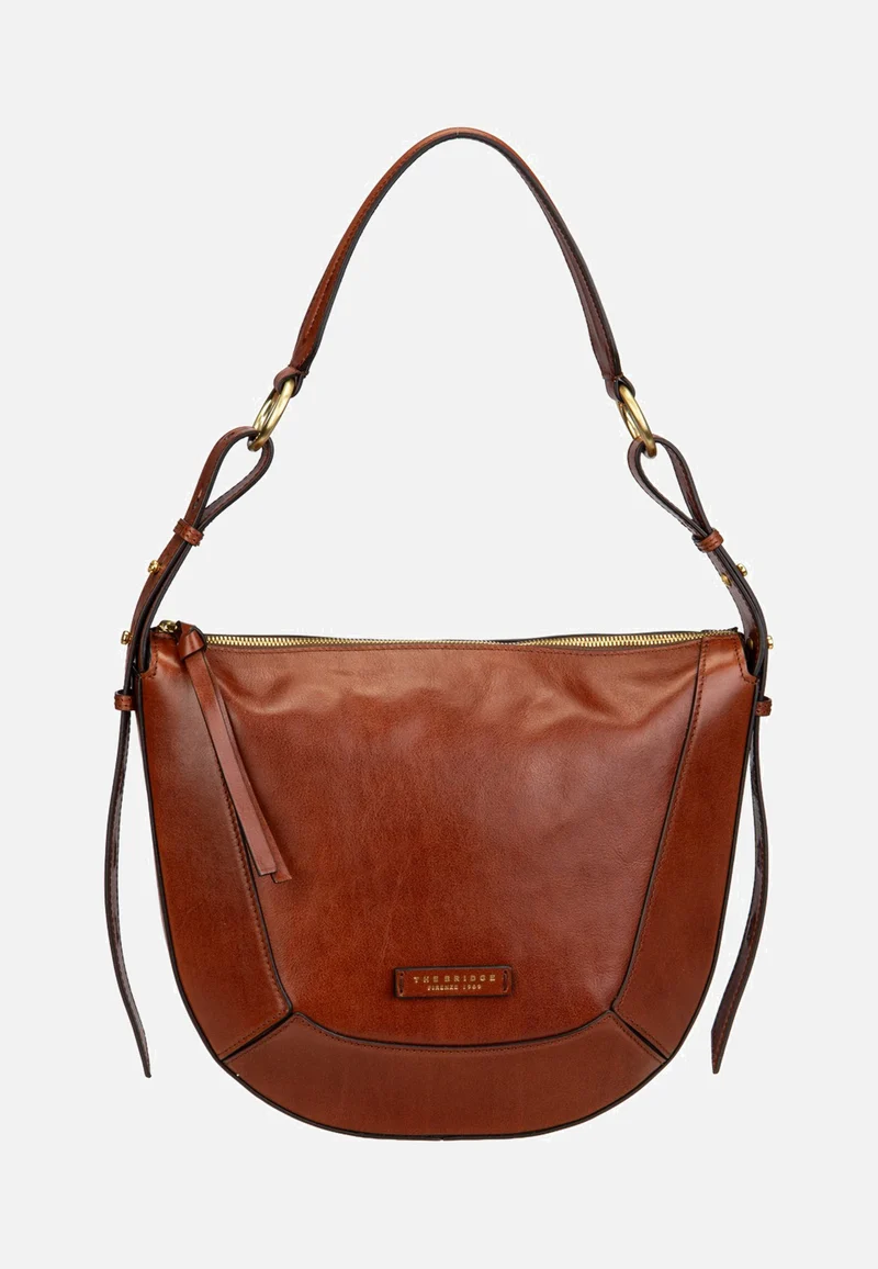 Fedora Shoulder Marrone/Oro - Hobo Bag