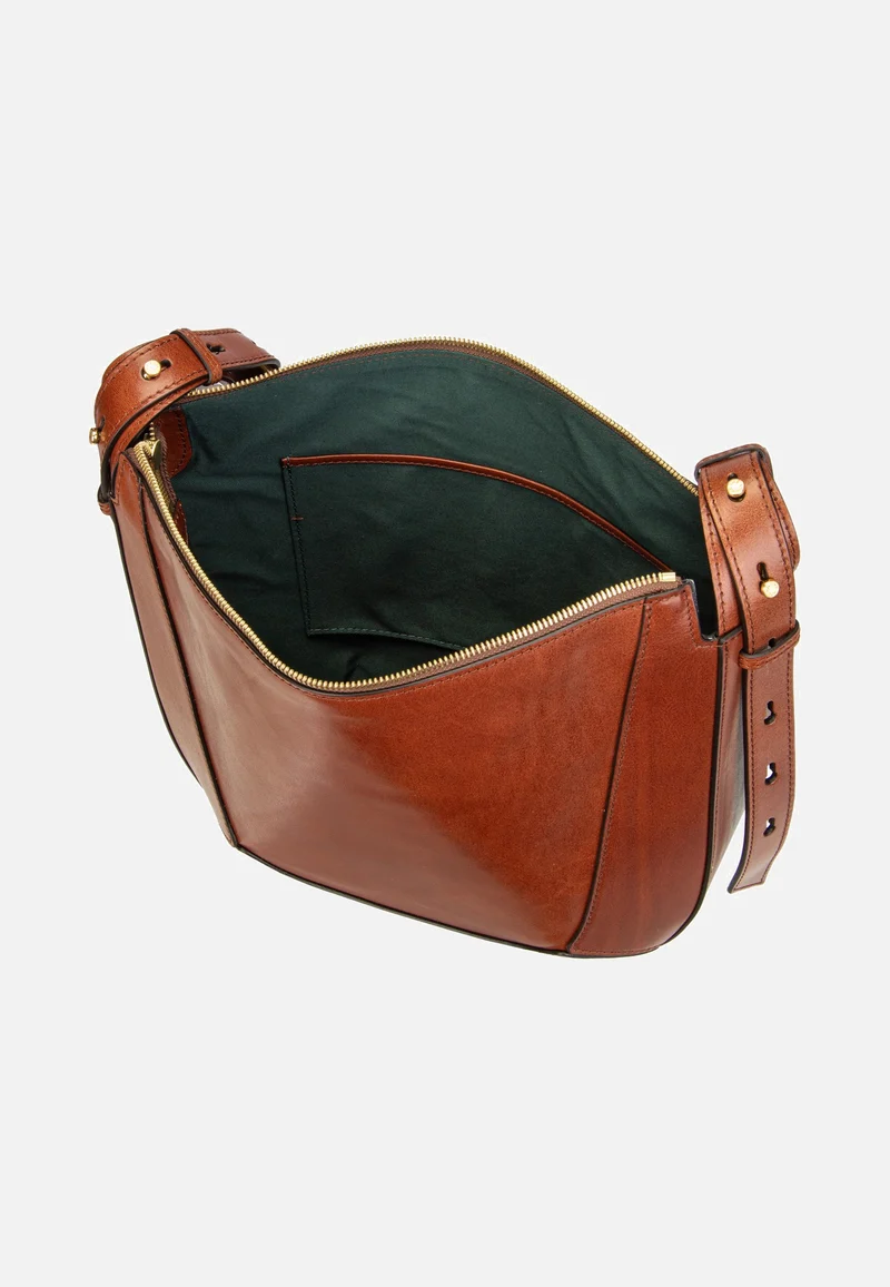 Fedora Shoulder Marrone/Oro - Hobo Bag