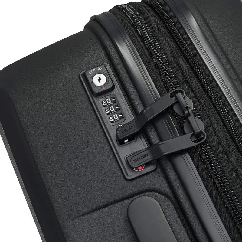 Delsey Paris Belmont Plus - 4-Rollen-Kabinentrolley recycelt 55 cm erw. (schwarz)